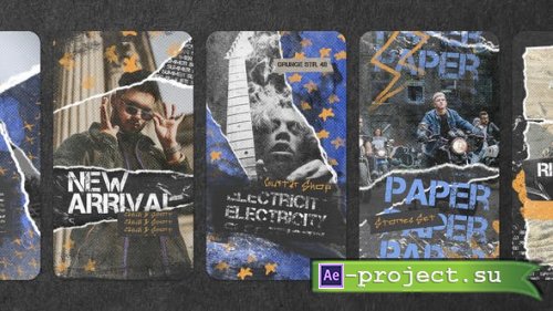 Videohive - Grunge Paper Stories - 53442110 - Project for After Effects