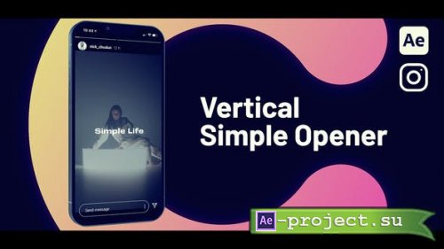Videohive - Vertical Simple Opener - 53459883 - Project for After Effects