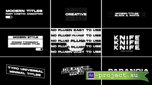 Videohive - Modern Titles - 53467120 - Project for After Effects