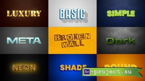 Videohive - Text Effects 3D - 53478344 - Project for After Effects