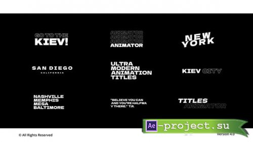 Videohive - Typography Titles | AE - 53475589 - Project for After Effects
