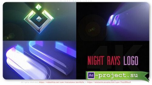 Videohive - Night Rays Logo - 53499369 - Project for After Effects