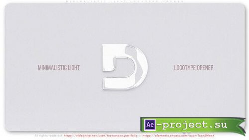Videohive - Minimalistic Light Logotype Opener - 53506416 - Project for After Effects