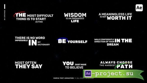 Videohive - Simple Text Animation v2.0 | AE - 53513232 - Project for After Effects