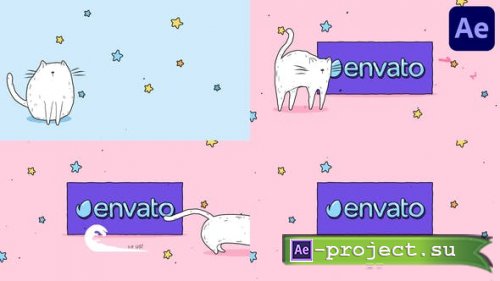 Videohive - Cartoon Cat Logo for After Effects - 53503765 - Project for After Effects