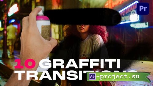 Videohive - Graffiti Transitions | MOGRT - 53500311 - Premiere Pro Templates