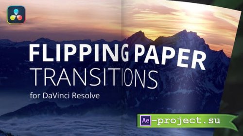 Videohive - Flipping Paper Transitions for DaVinci Resolve - 53426497 - DaVinci Resolve Templates