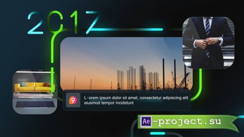 Videohive - Corporate Line Glow Timeline Slideshow - 53525510 - Project for After Effects