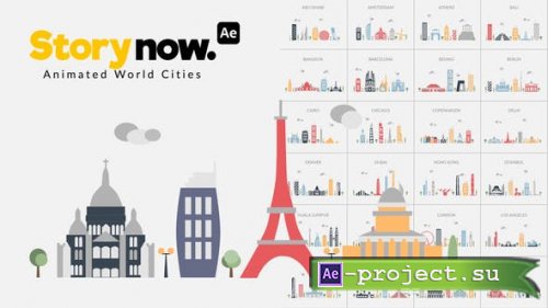 Videohive - Story Now | Animated World Cities - 53579378 - Project for After Effects