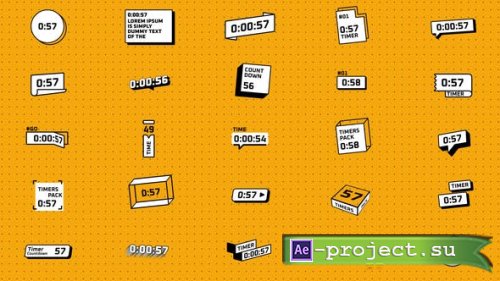 Videohive - Pop Style Countdown Timers - 53539563 - Project for After Effects