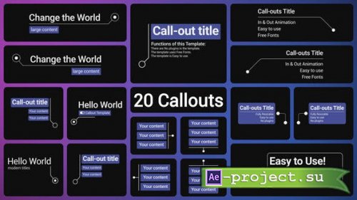 Videohive - Call-outs | Infographics - 52537567 - Project for After Effects