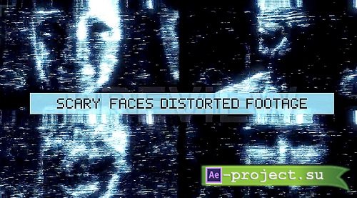 Pack Of Distorted Scary Faces 1717578 - Motion Graphics