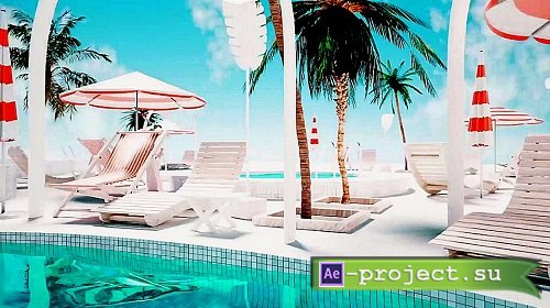 Videohive - Poolside Paradise Logo Reveal 53634568 - Project For Final Cut & Apple Motion