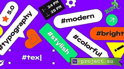 Colorful Typography Intro 1424157 - Project for After Effects