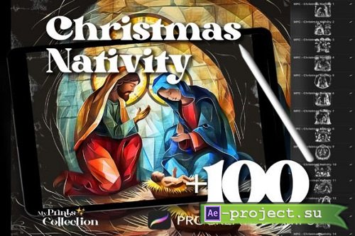 100+ Procreate Christmas Nativity Stamps