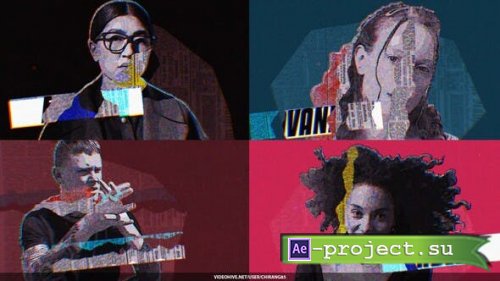 Videohive - Glitch Opener Freeze Frame - 53486610 - Project for After Effects