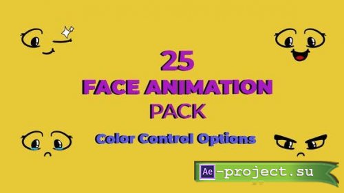 Videohive - Cartoon Animated Face Pack 02 - 52295501 - Project for After Effects