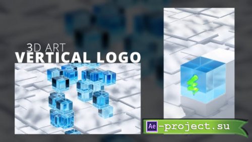 Videohive - Vertical logo 3D art - 53588690 - Project for After Effects