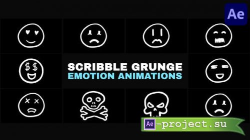 Videohive - Minimal Scribble Grunge Emotion Animations | After Effects - 53579327 - Project for After Effects