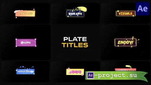 Videohive - Plate Lower Thirds for After Effects - 53600870 - Project for After Effects