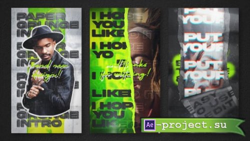 Videohive - Paper Grunge Reel and Stories - 53602137 - Project for After Effects