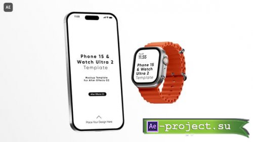 Videohive - Phone 15 And Watch Ultra 2 Screen Mockup Template - 53609316 - Project for After Effects