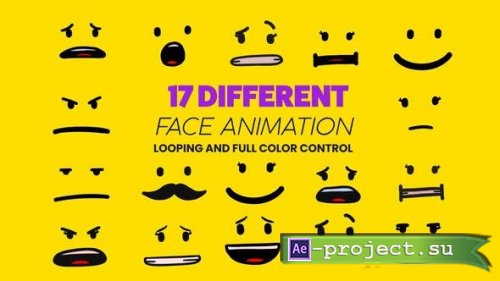 Videohive - Cartoon Animated Face Pack 03 - 52753566 - Project for After Effects