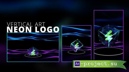 Videohive - Neon Logo Vertical Art - 53674978 - Project for After Effects