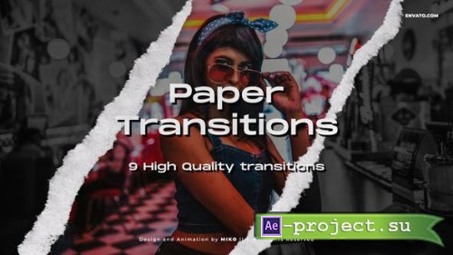 Videohive - Paper transitions - 53668828 - Project for After Effects