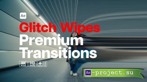 Videohive - Premium Transitions Glitch Wipes - 53717844 - Project for After Effects