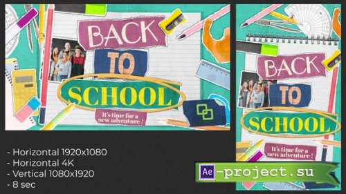 Videohive - Back To School Paper Opener - 53717813 - Project for After Effects