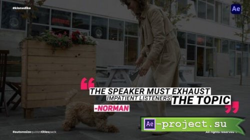 Videohive - Autoresize Quotes Titles_AE - 53783658 - Project for After Effects