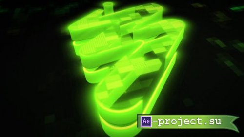 Videohive - Digital Mosaic Logo | Futuristic Technology Opener - 53621272 - Project for After Effects