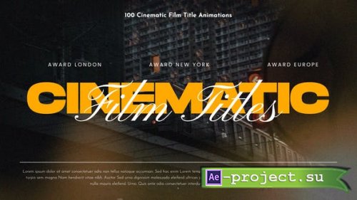 Videohive - 100 Cinematic Titles - 53878695 - Project for After Effects