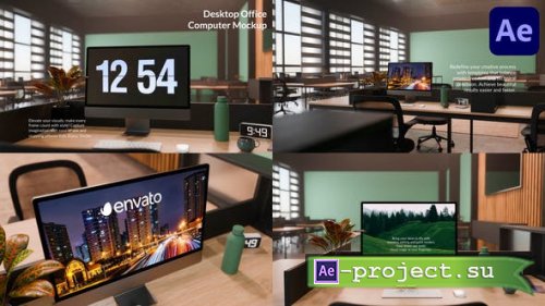 Videohive - Desktop Office Computer Mockup for After Effects - 53884152 - Project for After Effects