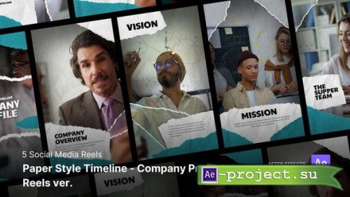 Videohive - Social Media Reels - Paper Style Timeline - Company Profile After Effects Project Files - 53895564