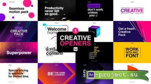 Videohive - Creative Openers 1 - 53948072 - Project for After Effects