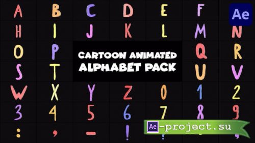 Videohive - Cartoon Animated Alphabet for After Effects - 53914492 - Project for After Effects