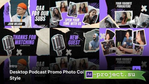 Videohive - Intro/Opening - Podcast Promo Photo Collage Style After Effects Project Files - 53965861