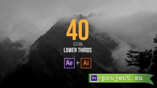 Videohive - Clean Lower Thirds - 53965868 - Project for After Effects