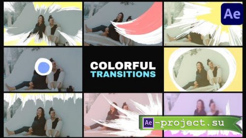 Videohive - Stroke Colorful Transitions | After Effects - 53964596 - Project for After Effects