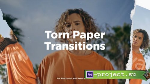 Videohive - Torn Paper Transitions - 54019842 - Project for After Effects