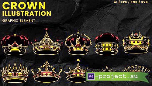 Vintage Hand Drawing Crown Illustration EHMZXRN