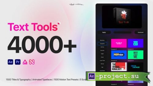 Videohive - Text Tools - Most Versatile Titles Pack - Scripts - Fonts - Extension - 40595761 - Project & Script for After Effects