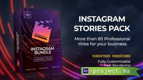 Videohive - Instagram Stories - Motion Titles library - 21975358 - Project for After Effects