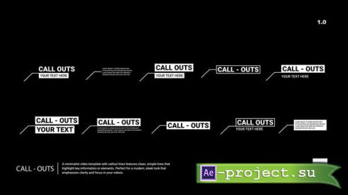 Videohive - Minimal Call - Outs | AE - 54067297 - Project for After Effects