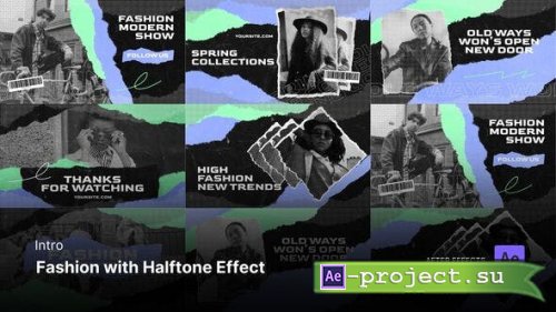 Videohive - Intro/Opening - Fashion with Halftone Effect After Effects Project Files - 54051046