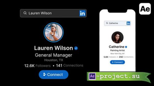 Videohive - LinkedIn Search Bar, Profile, Result - 54119762 - Project for After Effects