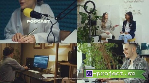 Videohive - Podcast Intro Opener | 4 In 1 - 54122054 - Project for After Effects