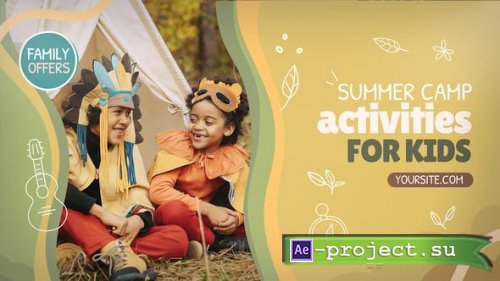 Videohive - 4K Kids And Teens Adventure And Hike Summer Camp Opener - 54125559 - Project for After Effects